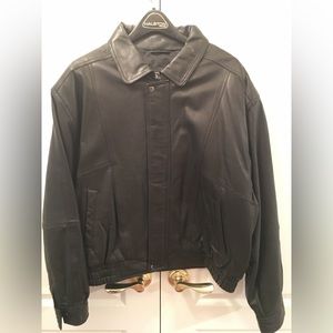 Vintage RS Tailored By ARSCO Black Leather Bomber Jacket L Large $300 EUC lcsr